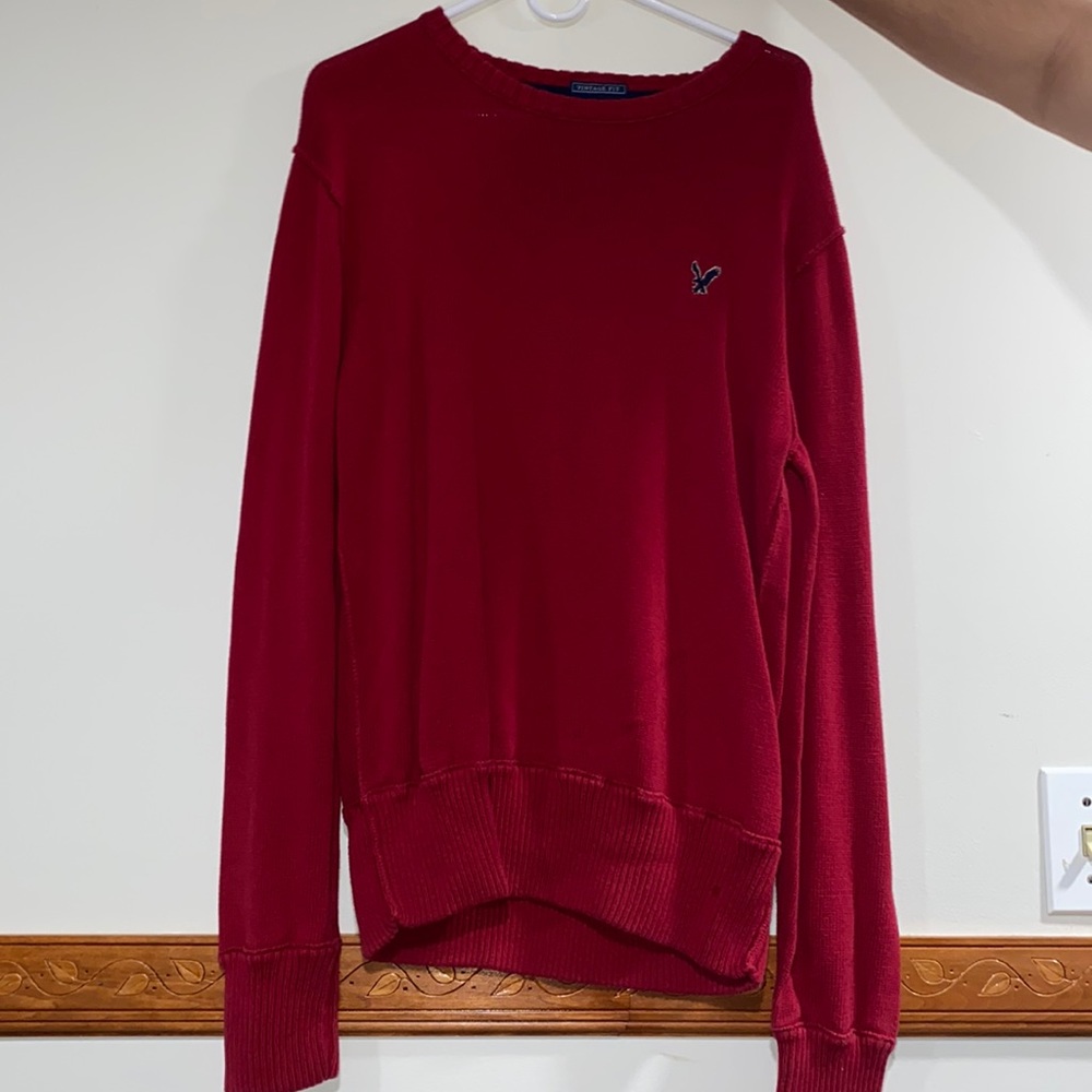 American Eagle Red Crewneck Sweater